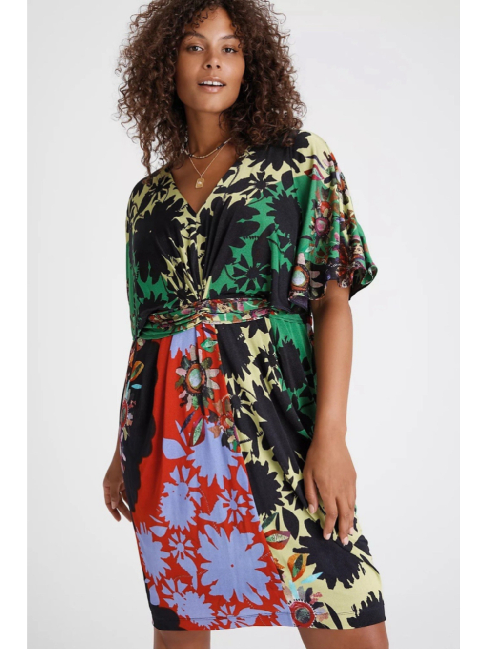 Ranna Gill Anthropologie Floral Sabatina Dress Artsy Boho Art to Wear Sz Large